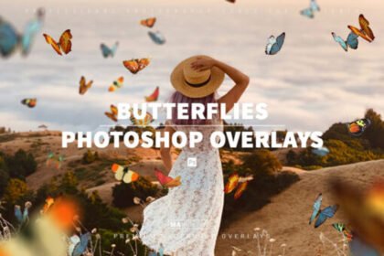 100 Realistic Butterflies Overlays