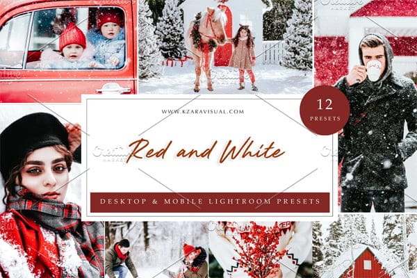 12 x Lightroom Presets Red and White 12 x Lightroom Presets Red and White