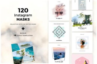 120 Vector Masks for Instagram