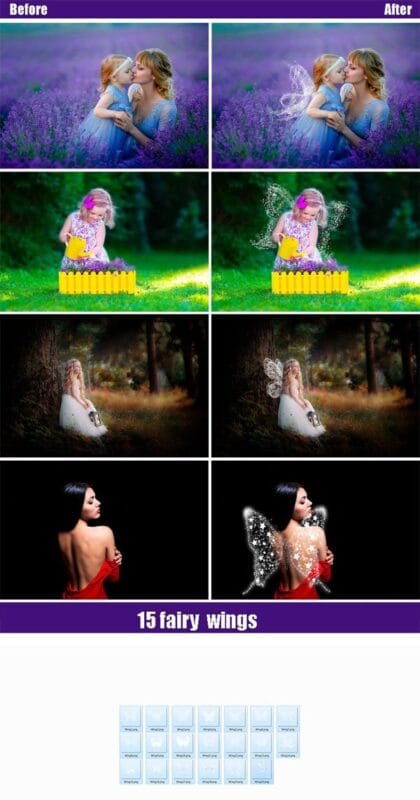 15 Fairy Wings Photoshop Overlay 15 Fairy Wings Overlay