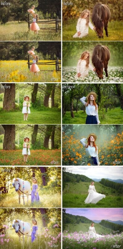 25 Flower Meadow Photoshop Overlays 25 Flower Meadow Overlays