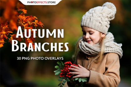 30 Autumn Branch Overlays
