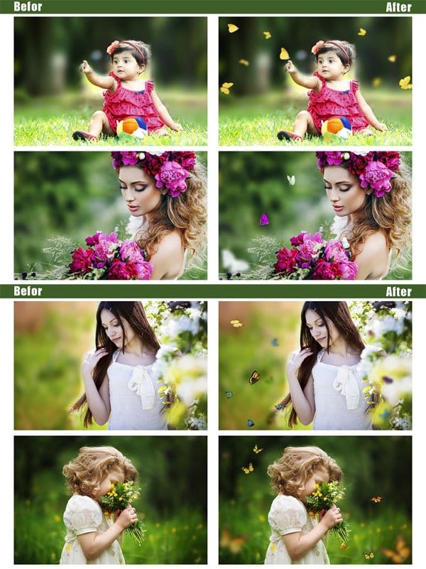 35 Flying Butterfly Photoshop Overlays 35 Flying Butterfly Overlays