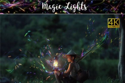 4k Magic Lights Overlays