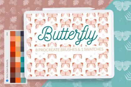 Butterfly Pattern Background Brushes