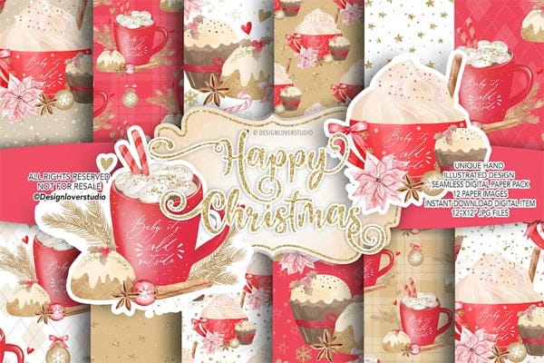 Cold Outside Digital Paper Cold Outside Digital Paper
