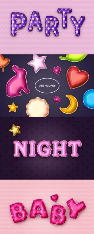 Foil Balloon Text Effects Foil Balloon Text Effects