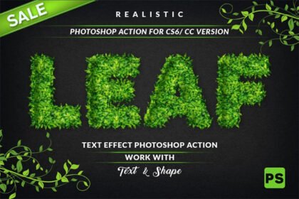 Leaf Text Effect Action