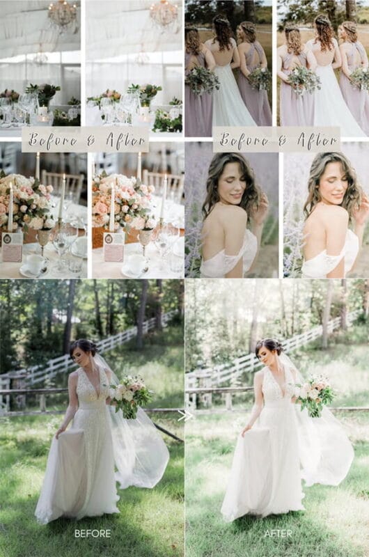 Light Airy Wedding HIM & HER Lightroom Presets Light Airy Wedding HIM Presets