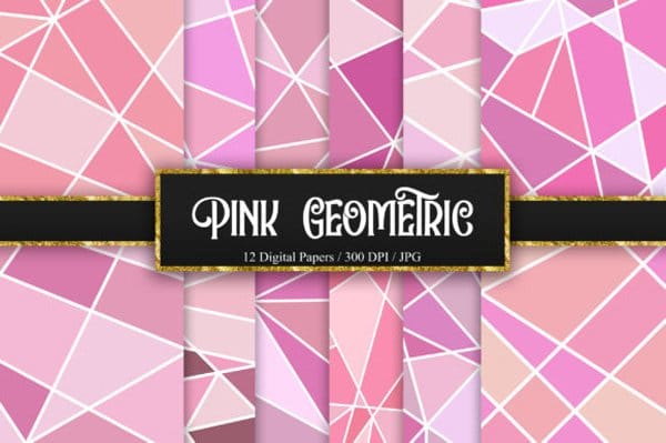 Pink Geometric Background Pink Geometric Background