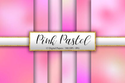 Pink Pastel Background Digital Papers