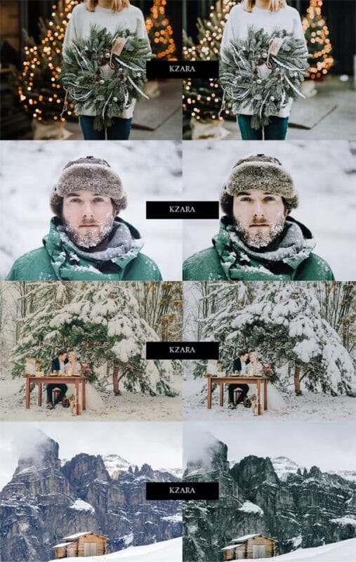 12x Lightroom Presets Winter Green Presets Presets Winter Green Presets