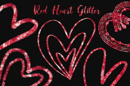 Red Glitter Heart Clipart