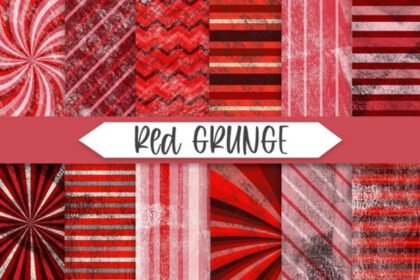 Red Grunge Stripes Background