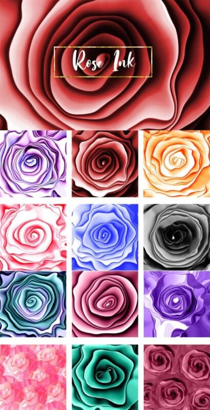 Rose Ink Background Digital Papers Rose Ink Background Digital Papers