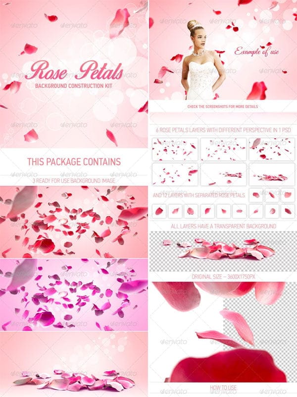 Rose Petals Background Construction kit Rose Petals Background