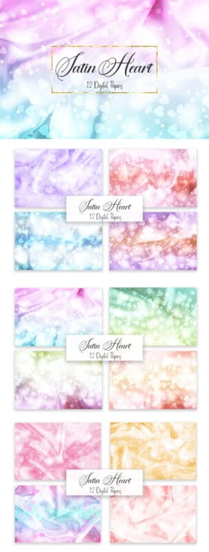 Satin Heart Bokeh Background Satin Heart Bokeh Background
