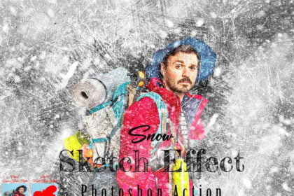 Snow Sketch Effect Photoshop Action