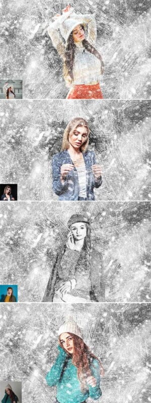 Snow Sketch Effect Photoshop Action Snow Sketch Effect Photoshop Action