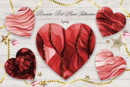 Sublimation Romantic Red Heart