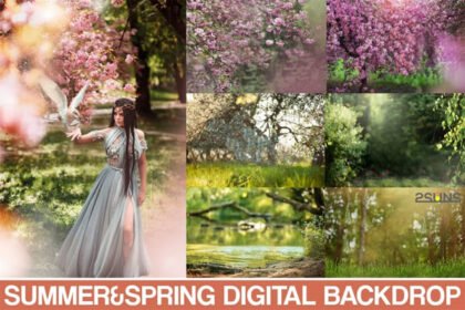 Summer Backdrop Photoshop Overlay Flower Overlays