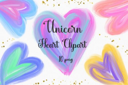Unicorn Heart Clipart