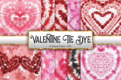 Valentine Tie Dye Background