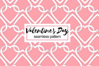 Valentine's Day Pattern With Paper Hearts