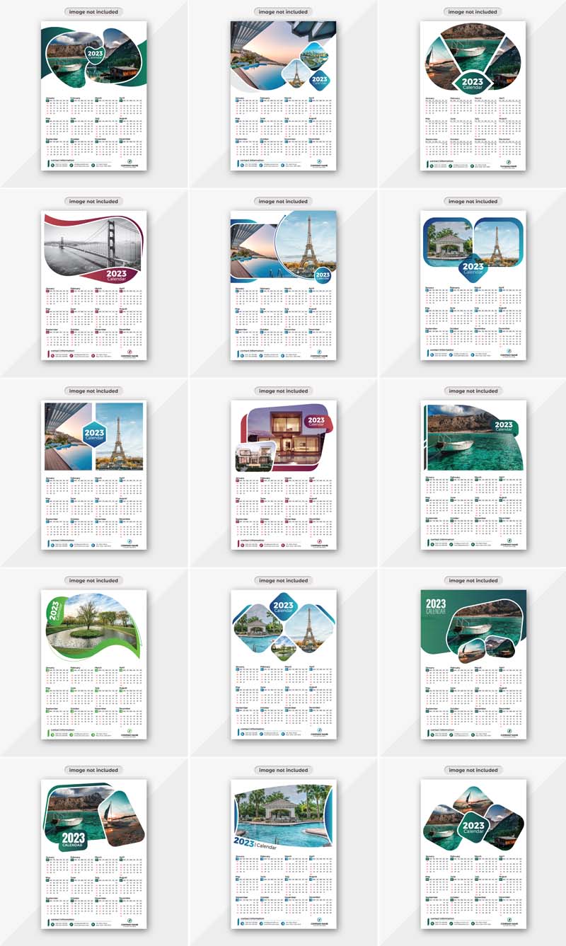 New Year 2023 Wall Calendars Designs