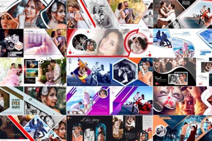 40 High-Quality Wedding Photo Album Design PSD 2025