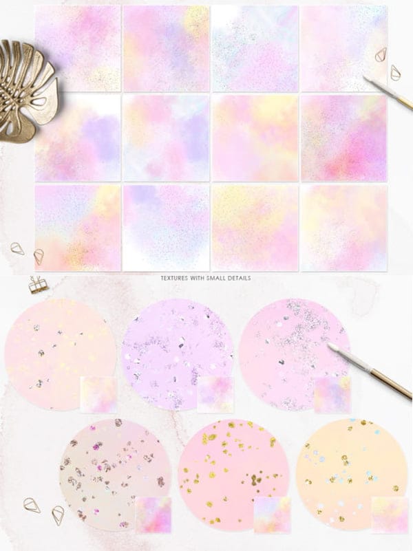 Cotton Candy Digital Paper Unicorn Cotton Candy Digital Paper Unicorn