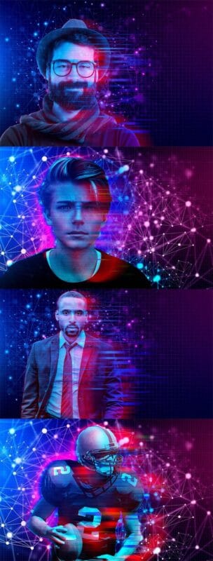 Hologram Photoshop Effect Mockup Hologram Photoshop Effect Mockup