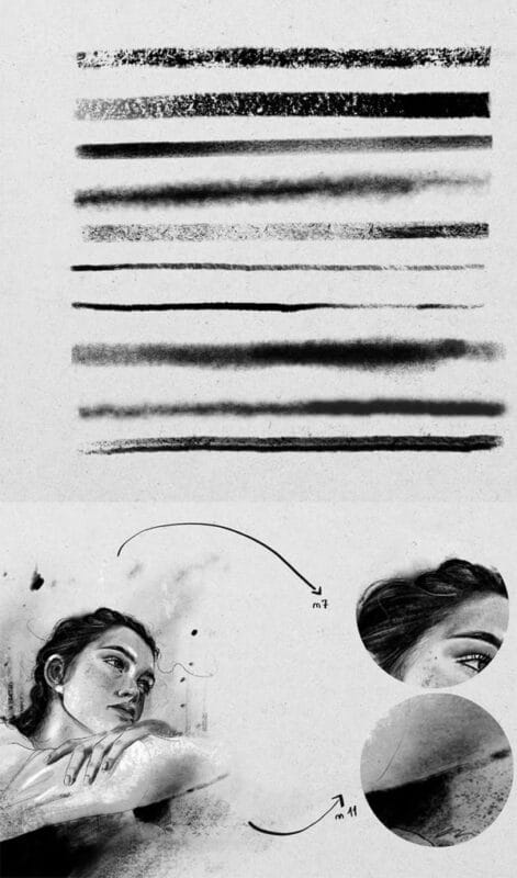10 Charcoal Brushes Procreate 10 Charcoal Brushes Procreate