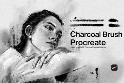 10 Charcoal Brushes Procreate