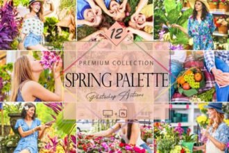 12 Photoshop Actions Spring Palette PS