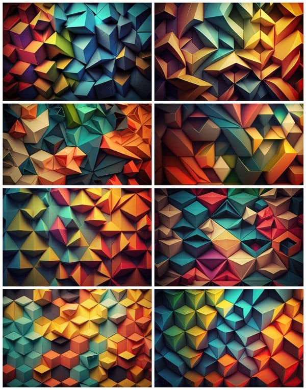 12 Vibrant Geometric Backgrounds 6K 12 Vibrant Geometric Backgrounds 6K