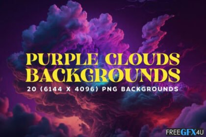 20 Purple Clouds Backgrounds