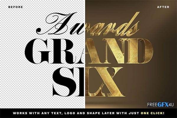 3D Gold Text Effect Free Download 3D Gold Text Effect