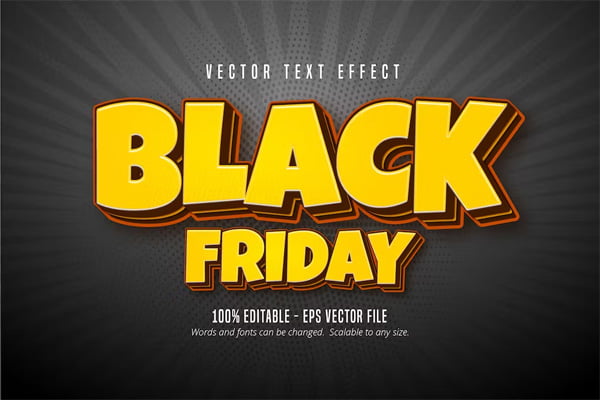 Black Friday Editable Text Effect Font