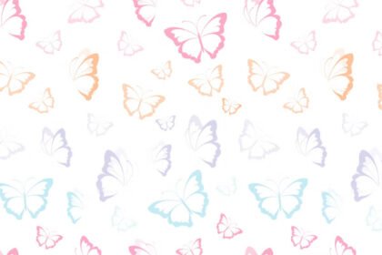 Butterfly Seamless Pattern Design Background