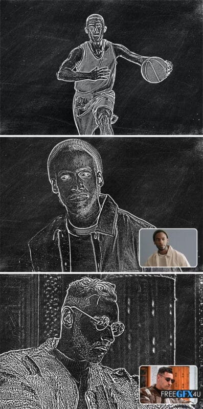 Chalk Drawing Sketch Art Effect Chalk Drawing Sketch Art