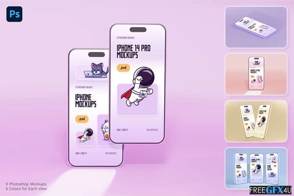 CreativeMarket - iPhone 14 Pro Mockups iPhone 14 Pro Mockups