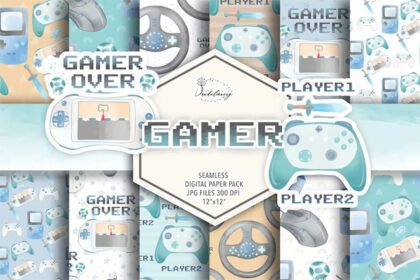 Gamer Digital Paper Pack