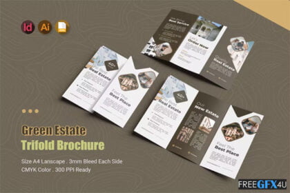 Green Estate Trifold Brochure