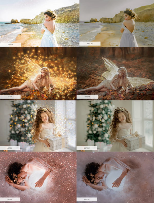 Miracle Glitters Photoshop Overlays