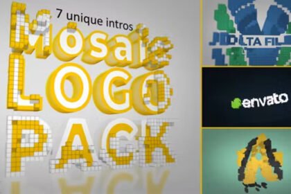 Pixel Mosaic Logo Intro