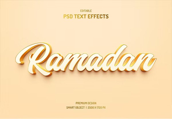 Ramadan Islamic Text Effect