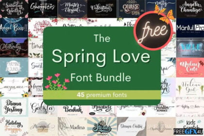 The Spring Love Font Bundle