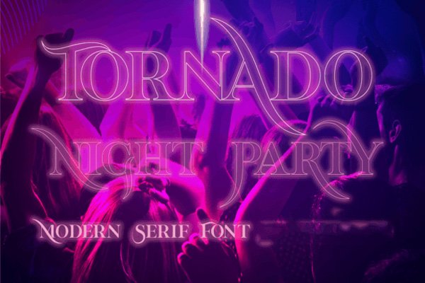 Tornado Night Party Font