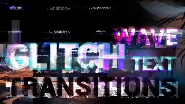 Wave Glitch Text Transitions